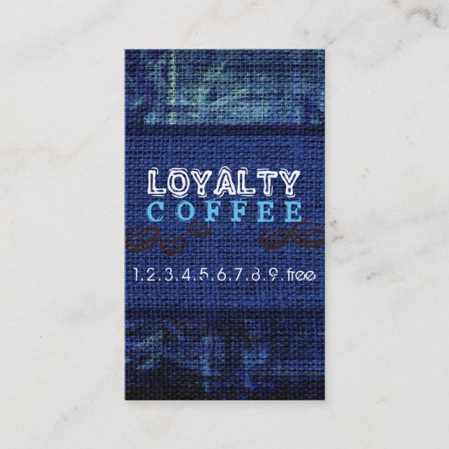 Loyalty Coffee Punch Juteskådesign #10 Lojalitetskort (Framsida)