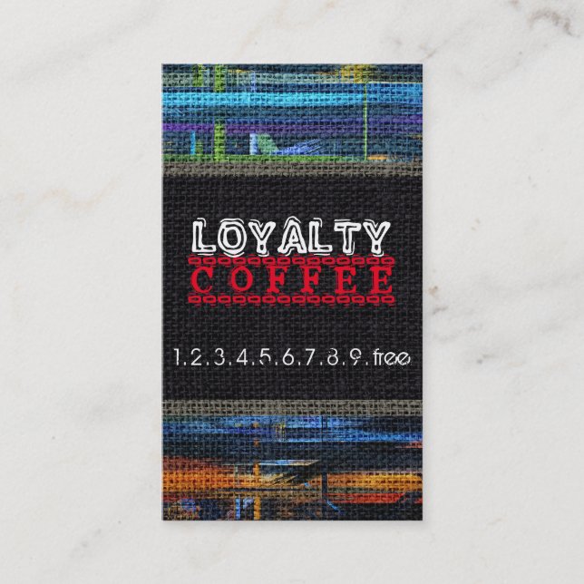 Loyalty Coffee Punch Juteskåp Look #20 Lojalitetskort (Framsida)