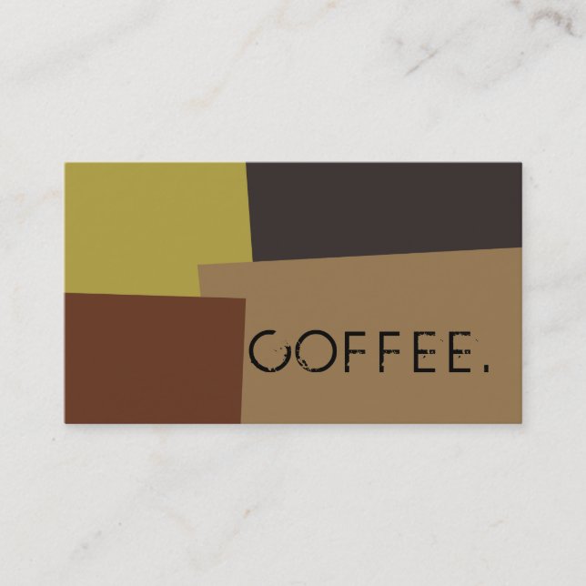 Loyalty Coffee Punch Modern Retro Färg #16 Lojalitetskort (Framsida)