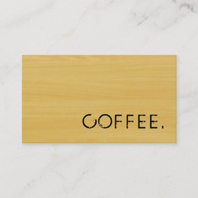 Loyalty Coffee Punch Träutseende #5 Lojalitetskort (Framsida)