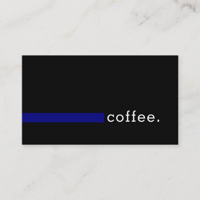 Loyalty Coffee Slår Modern Navy Lojalitetskort (Framsida)