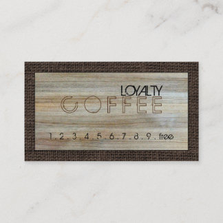 Loyalty Coffee Slår Modern Wood #7 Lojalitetskort