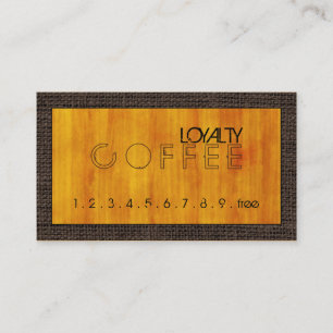 Loyalty Coffee Slår Modern Wood Grain #6 Lojalitetskort