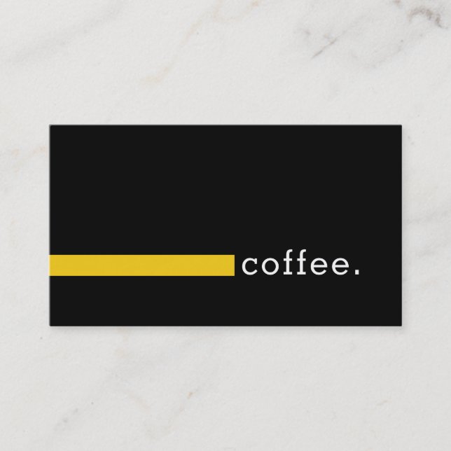 Loyalty Coffee Slår Plain Black Modern Jonquil Lojalitetskort (Framsida)
