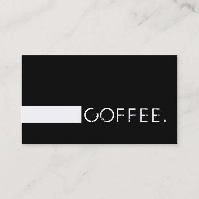 Loyalty Coffee Slår Plain Black Modern White Lojalitetskort (Framsida)