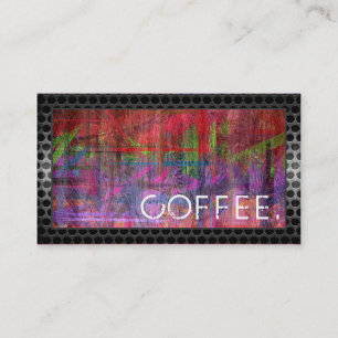 Loyalty Coffee Slår Retro Färg Wood look #3 Lojalitetskort