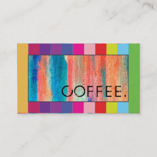Loyalty Coffee Slår Retro Färg Wood look #6 Lojalitetskort