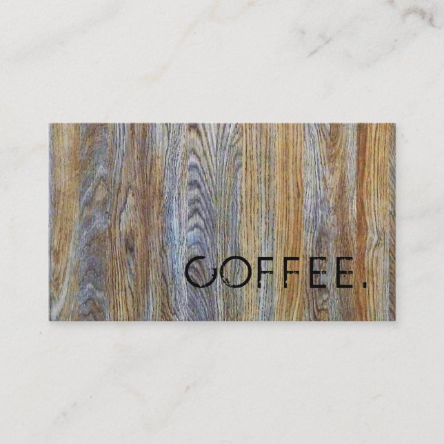 Loyalty Coffee Slår Wood look #12 Lojalitetskort (Framsida)