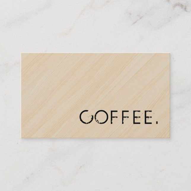 Loyalty Coffee Slår Wood look #2 Lojalitetskort (Framsida)