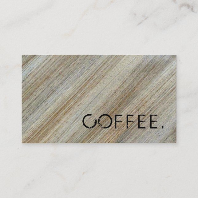Loyalty Coffee Slår Wood look #3 Lojalitetskort (Framsida)