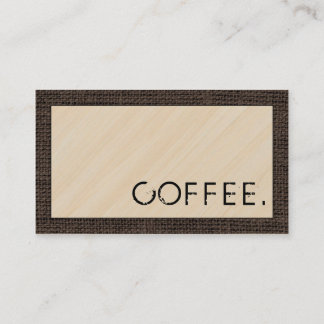 Loyalty Coffee Slår Wood look Modern Burlap #2 Lojalitetskort