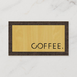 Loyalty Coffee Slår Wood look Modern Burlap #5 Lojalitetskort