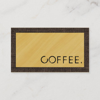 Loyalty Coffee Slår Wood look Modern Burlap #6 Lojalitetskort