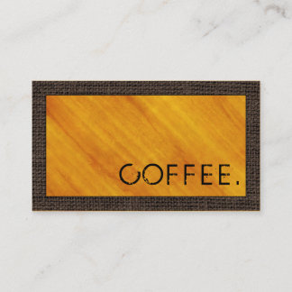 Loyalty Coffee Slår Wood look Modern Burlap #7 Lojalitetskort