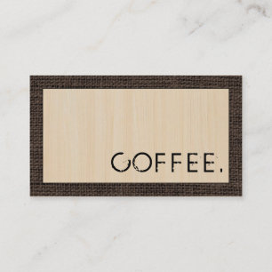Loyalty Coffee Slår Wood look Modern Burlap Lojalitetskort