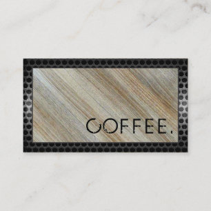 Loyalty Coffee Slår Wood look Modern Metall #11 Lojalitetskort