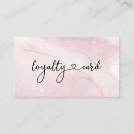Loyalty Glitter Card 5 Nagel Lash Beauty Visitkort