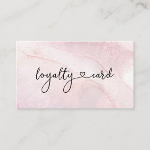 Loyalty Glitter Card 5 Nagel Lash Beauty Visitkort