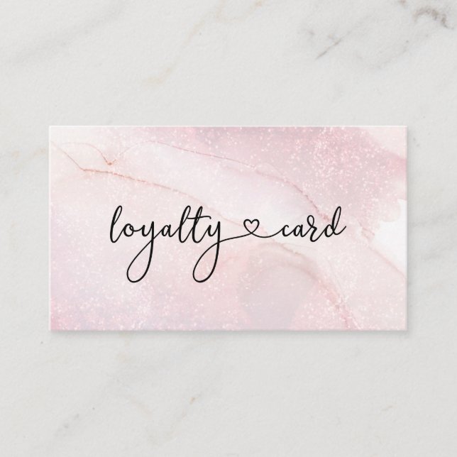 Loyalty Glitter Card 5 Nagel Lash Beauty Visitkort (Framsida)