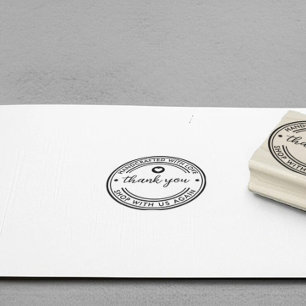 Loyalty-handtag för tack med Kärlek Stämpel
