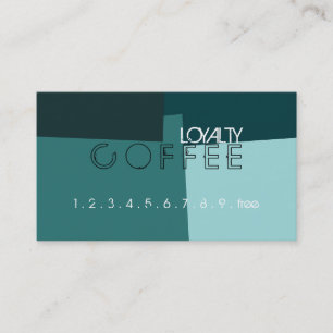 Loyalty-kaffe Slå Retro Färg Mönster #17 Lojalitetskort