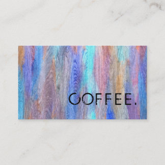 Loyalty-kaffe Slår färgfullt Modern Wood-utseende Lojalitetskort