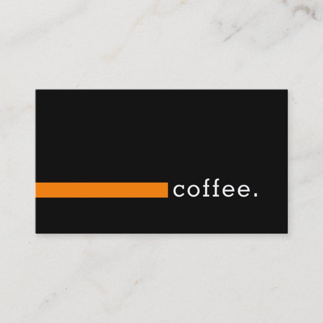 Loyalty-kaffe Slår modern Orange Lojalitetskort (Framsida)