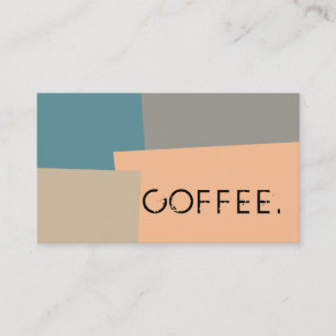 Loyalty-kaffe Slår Modern Retro Färg #11 Lojalitetskort