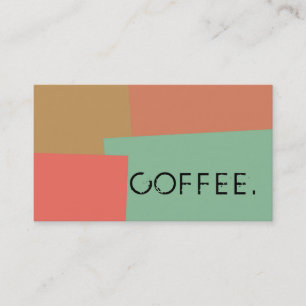 Loyalty-kaffe Slår Modern Retro Färg #18 Lojalitetskort