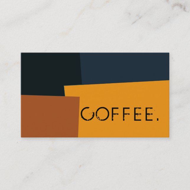 Loyalty-kaffe Slår Modern Retro Färg #19 Lojalitetskort (Framsida)