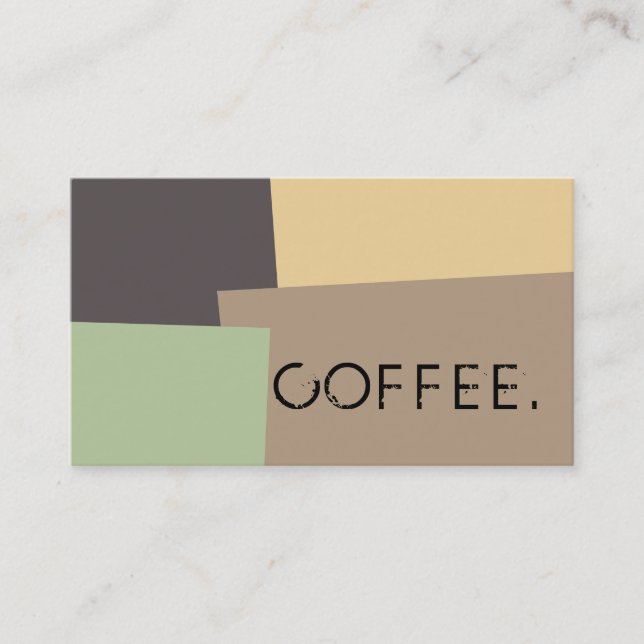 Loyalty-kaffe Slår Modern Retro Färg #20 Lojalitetskort (Framsida)