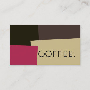 Loyalty-kaffe Slår Modern Retro Färg #2 Lojalitetskort