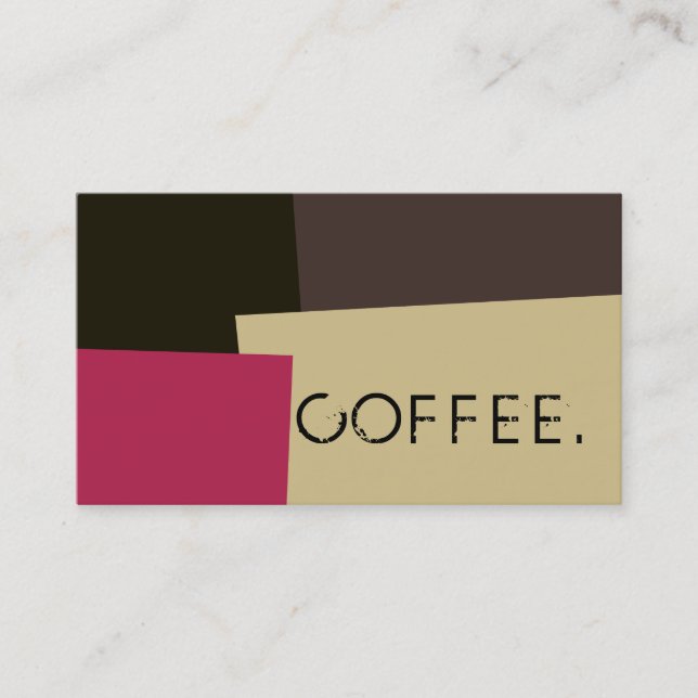 Loyalty-kaffe Slår Modern Retro Färg #2 Lojalitetskort (Framsida)