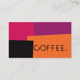 Loyalty-kaffe Slår Modern Retro Färg #9 Lojalitetskort