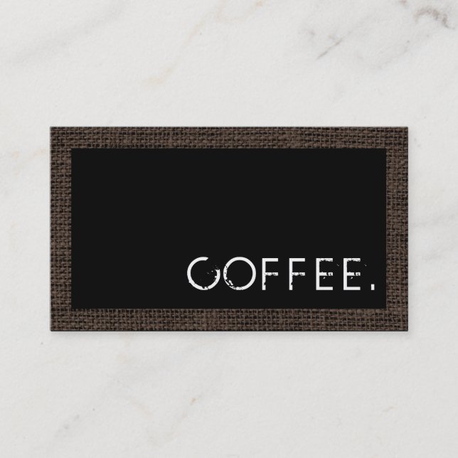 Loyalty-kaffe Slår modern svart bakgrund Lojalitetskort (Framsida)