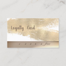 Loyalty-kort för Guld-penseldrag i modern Elegant Lojalitetskort