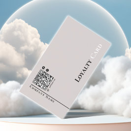 Loyalty-kort för modern Elegant-Neutralt Visitkort
