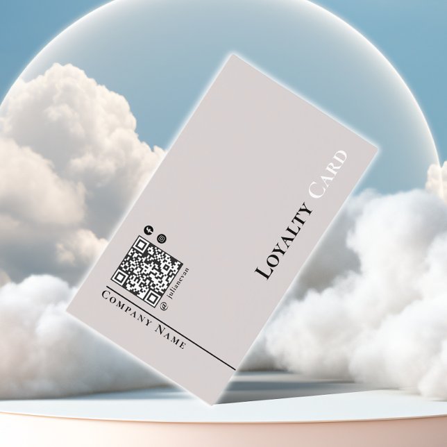 Loyalty-kort för modern Elegant-Neutralt Visitkort (Skapare uppladdad)