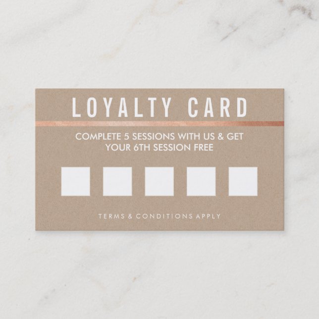 LOYALTY REWARDS CARD fet simple trendig Kraft Lojalitetskort (Framsida)