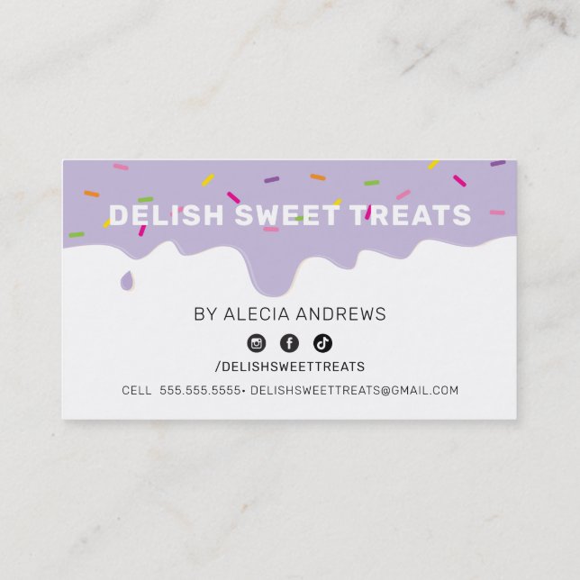 LOYALTY REWARDS Fosting drip sprinkles lila Lojalitetskort (Baksida)