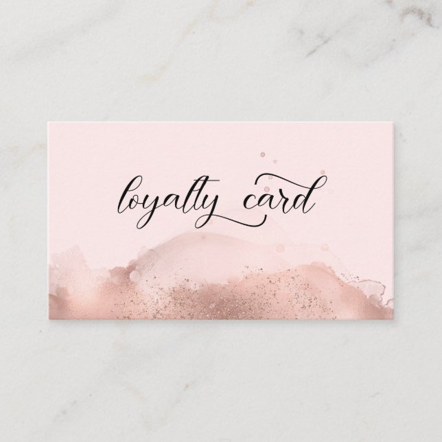 Loyalty Watercolor 5 Nails Lashes  Visitenkarte Visitkort (Framsida)