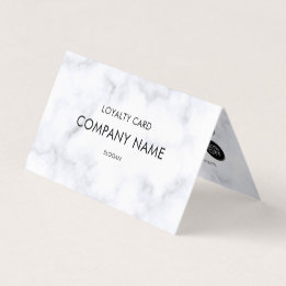 Loyalty White Marble Mönster Visitkort