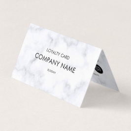 Loyalty White Marble Mönster Visitkort