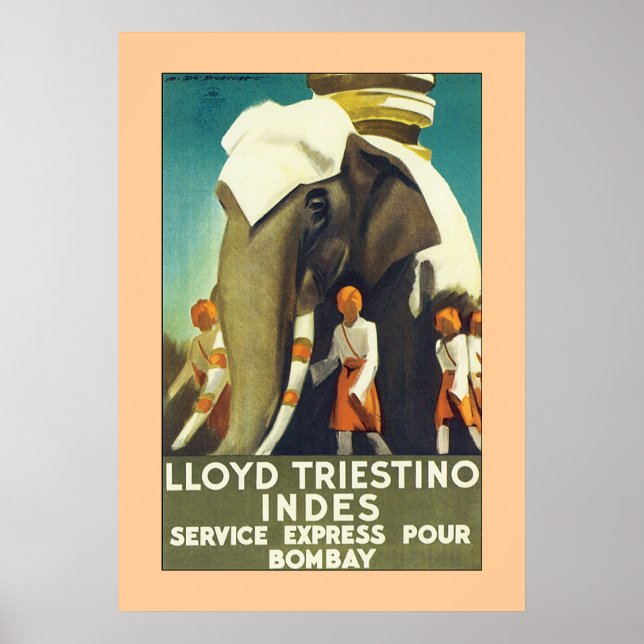 Loyd Triestino Indes Poster (Framsidan)