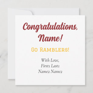 Loyola Universiteten Chicago Go Ramblers! Gift Mär Julkort