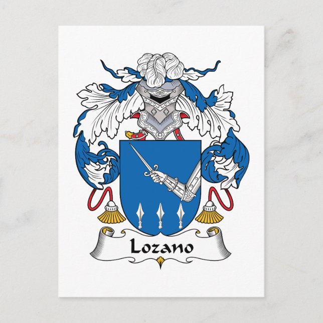 Lozano Family Crest Vykort (Framsida)