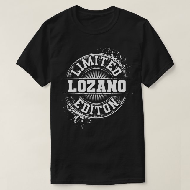 LOZANO Funny Surname Family Tree Birthday Reunion  T Shirt (Design framsida)