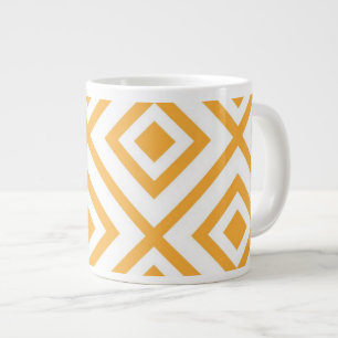 Lozenge-formad geometrisk mönster jumbo mugg