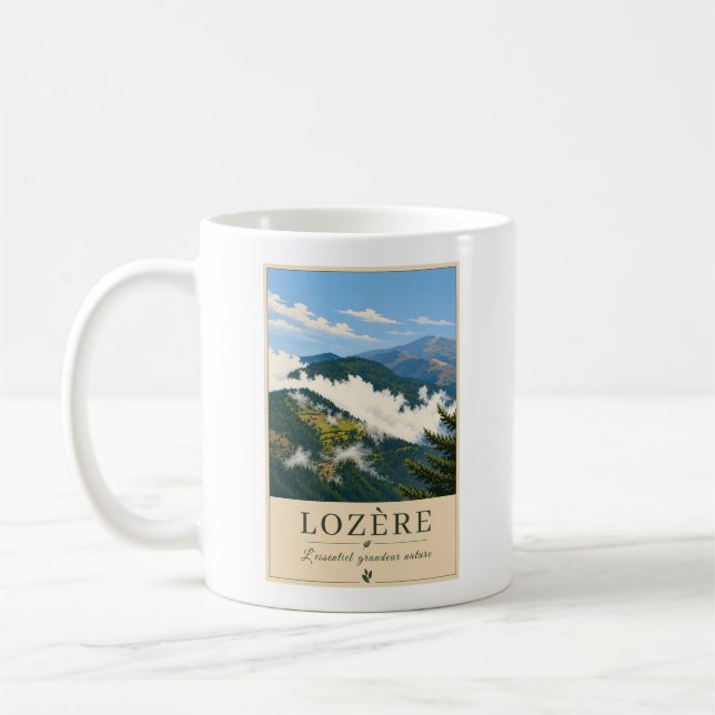 Lozère – Mountains Clouds – Vintage Mug Kaffemugg (Vänster)