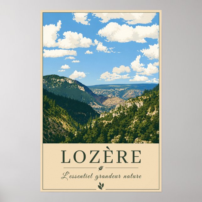 Lozère – Valleys – Vintage Travel Poster (Framsidan)